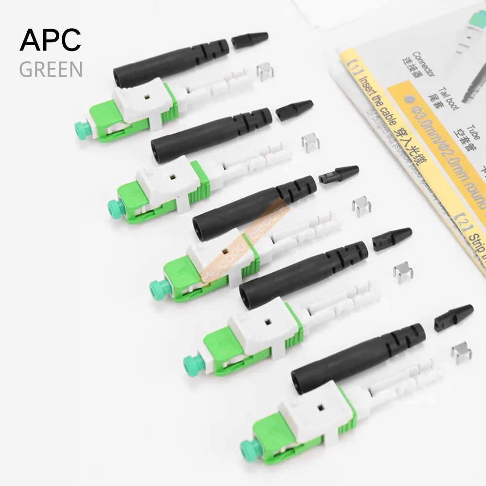 Фото UNIKITE ESC925T-K FTTH Полевой быстрый оптоволоконный разъем SC APC UPC с быстрым оптоволоконным разъемом с толкателем №4