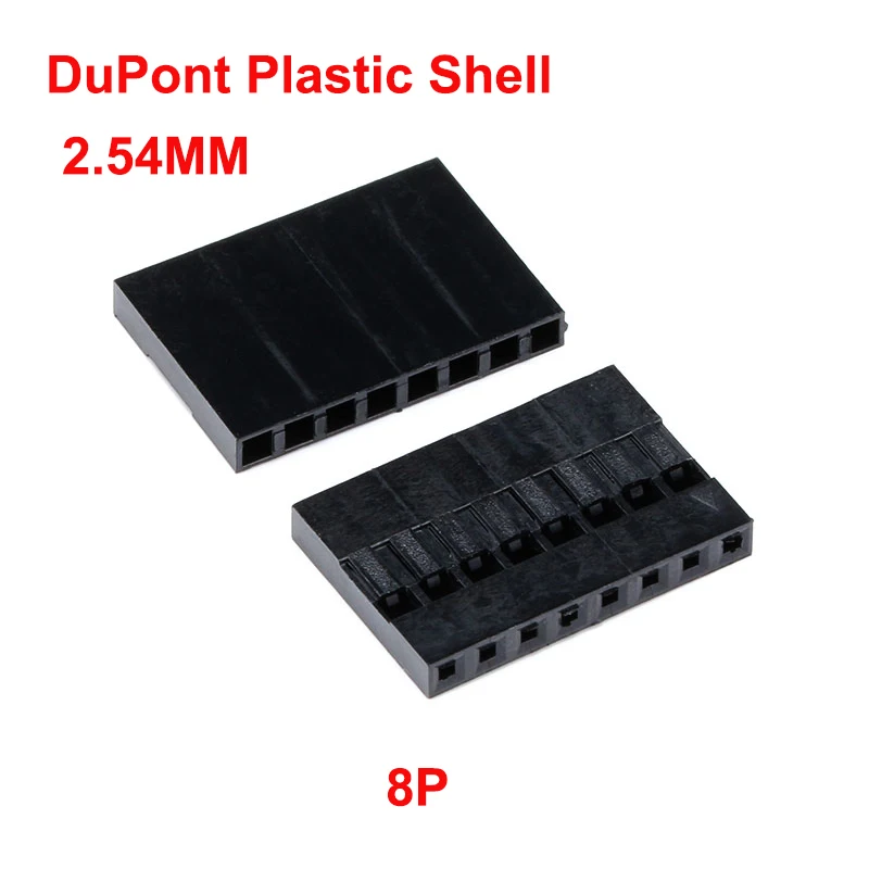 

100 шт. 2,54 мм Dupont пластиковый корпус 8Pin Dupont пластиковый корпус Dupont разъем Dupont корпус штырьковый разъем Однорядный соединитель