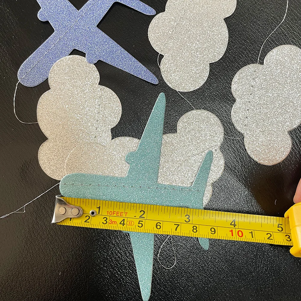 Самолет облака гирлянда блестящая бумага украшения для дня рождения фон