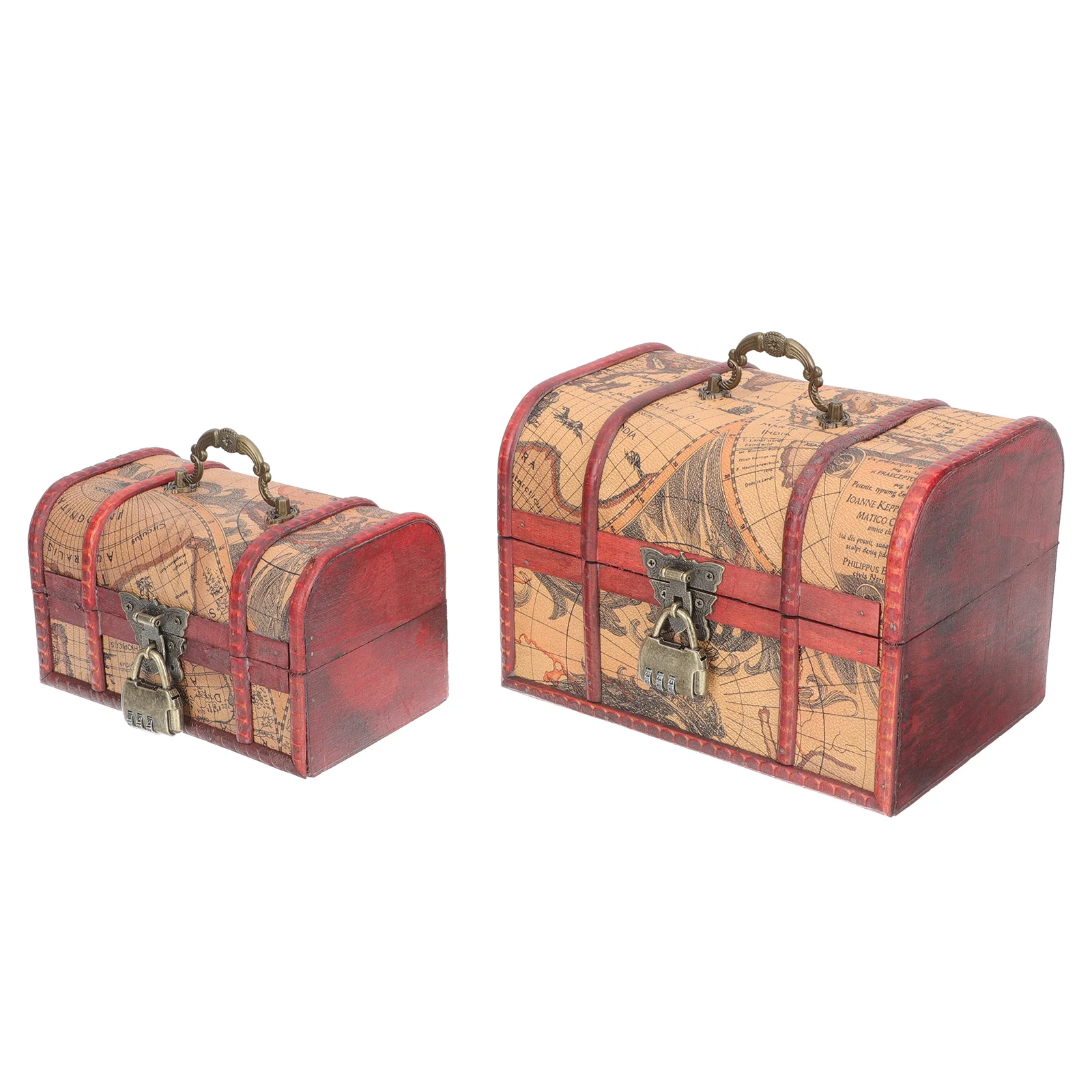 

Box Jewelry Storage Wooden Case Container Lock Organizer Retro Keepsake Vintage Trinkettreasure Sundries Documentscabinet Wood