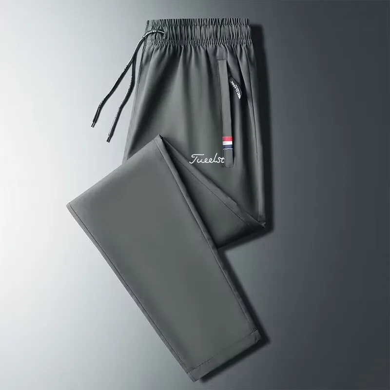 

2023 New Summer Golf Embroidery Thin Style Casual Pants Men's Slim Sweatpants Men's Stretch Straight Pants