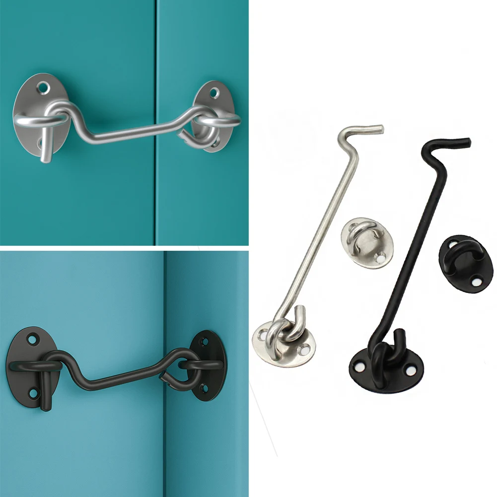 

Multi-Sizes Solid Vintage Door and Window Hook Latch Stainless Steel Cabinet Doors or Windows Buckle Household Simple Wind Hooks