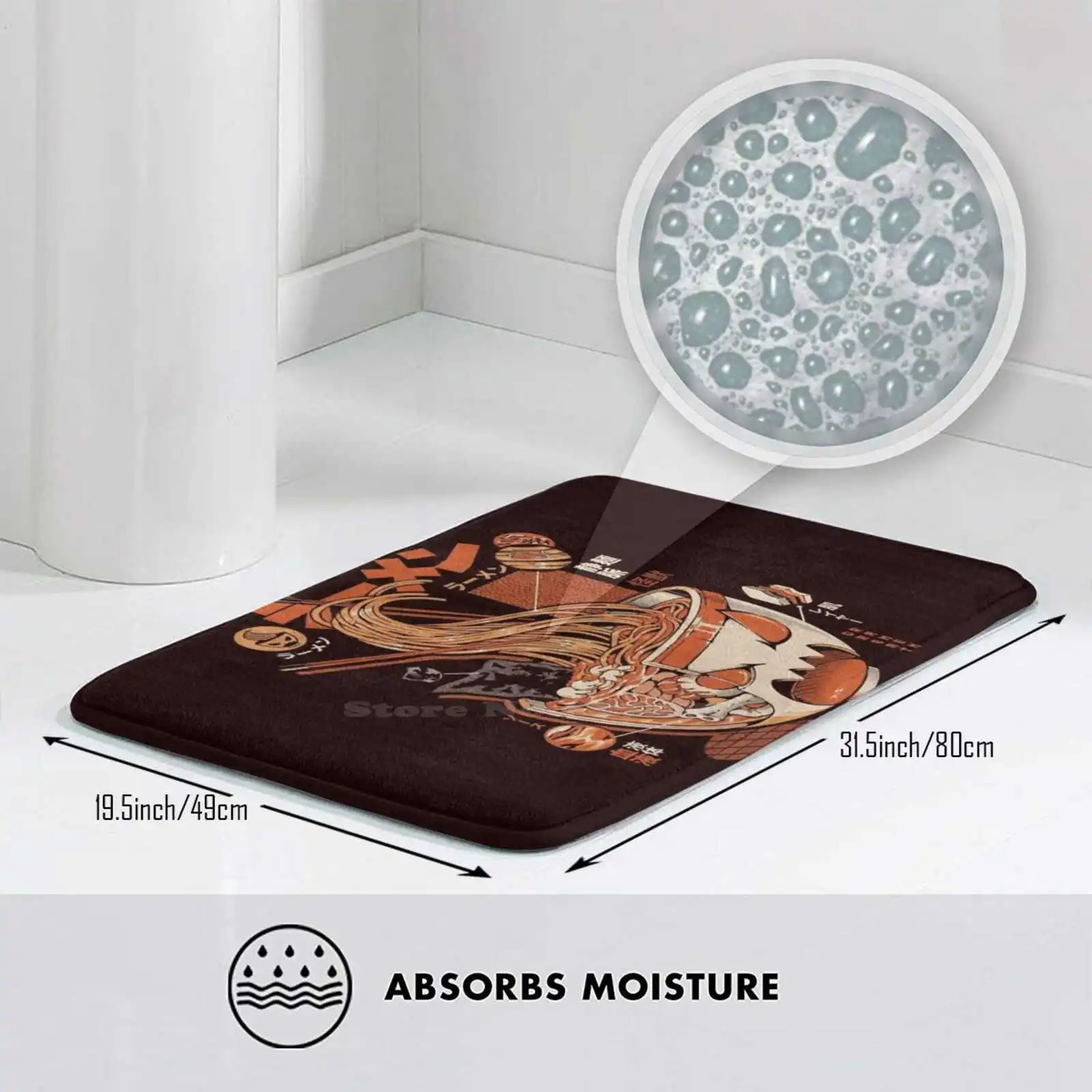 Отличные рамен из черного рентгена! Мягкий автомобильный домашний коврик