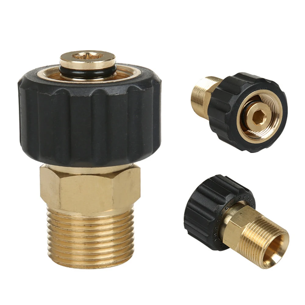 

Pressure Washer Connector Brass Adapter Quick Connector M22x15mm Female Convert To M22x14/15 Mm Male Adapter Garden Tools