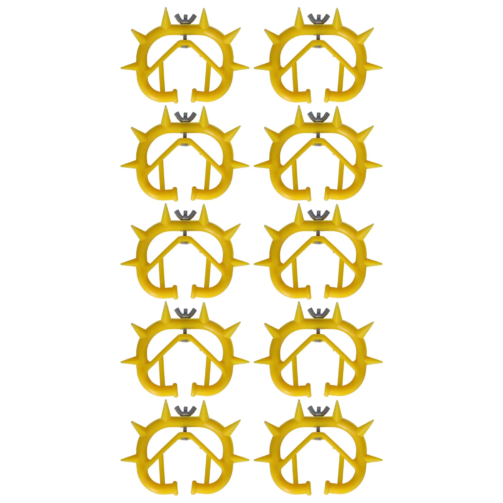 

10pcs Cow Nose Thorn Thick Plastic Prevent Milk Sucking Calf Weaner for Farm LivestockYellow