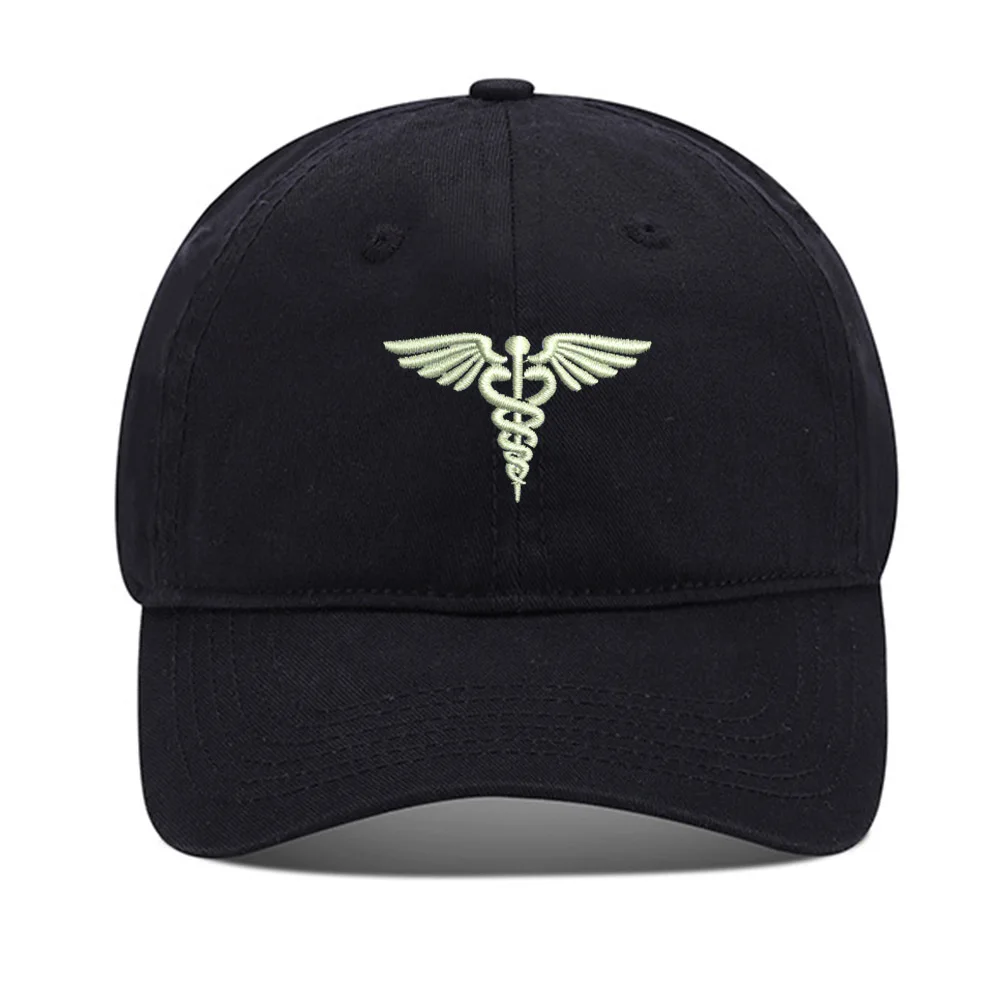 

Lyprerazy Baseball Hat Medical Symbol Unisex Embroidery Baseball Cap Washed Cotton Embroidered Adjustable Cap