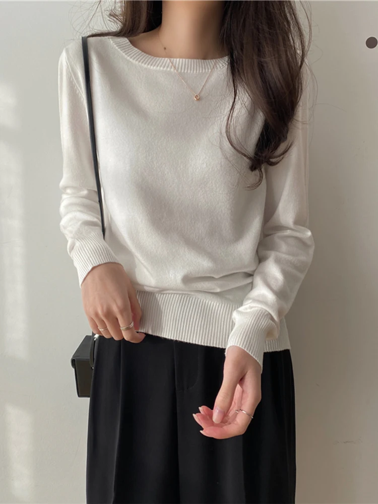 Qiaojia · Classic Just Need Early Autumn Long sleeve Knit Top Solid Inner wear Bottoming Shirt