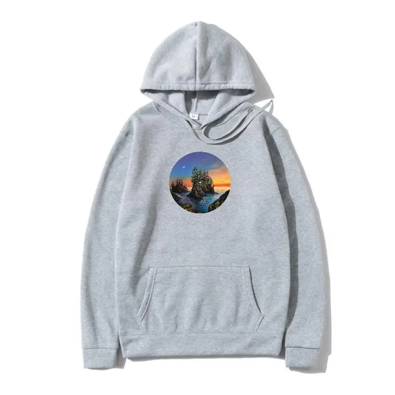 

OutwearHoodyShort Sleeve Casual Hoodies Hooded Female Lady Painting Season Spring Summer Fashion Clothes Graphic Hoody