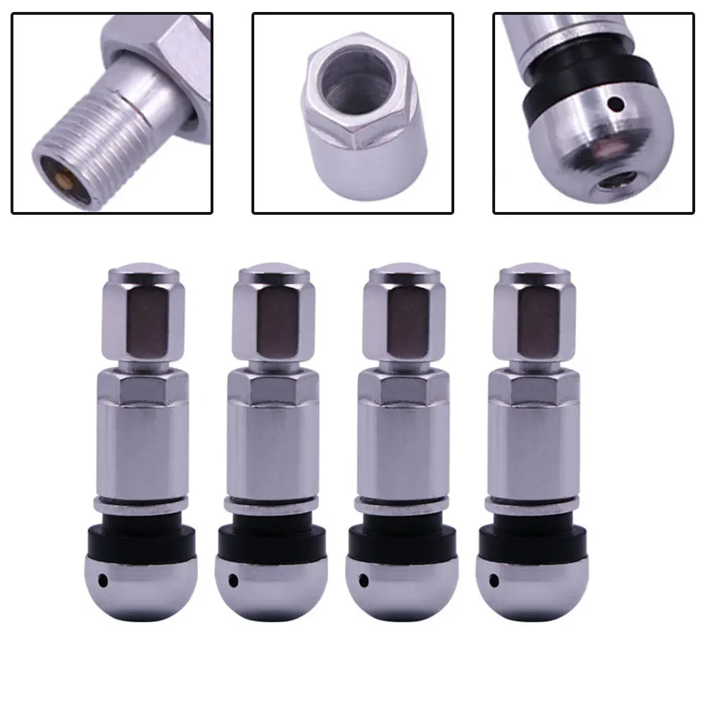 

Aluminum Tires Accessories Metal Motorcycle Tubeless Wheel Tyre Valve Stems Cap Valves Aluminum Alloy Car Silver