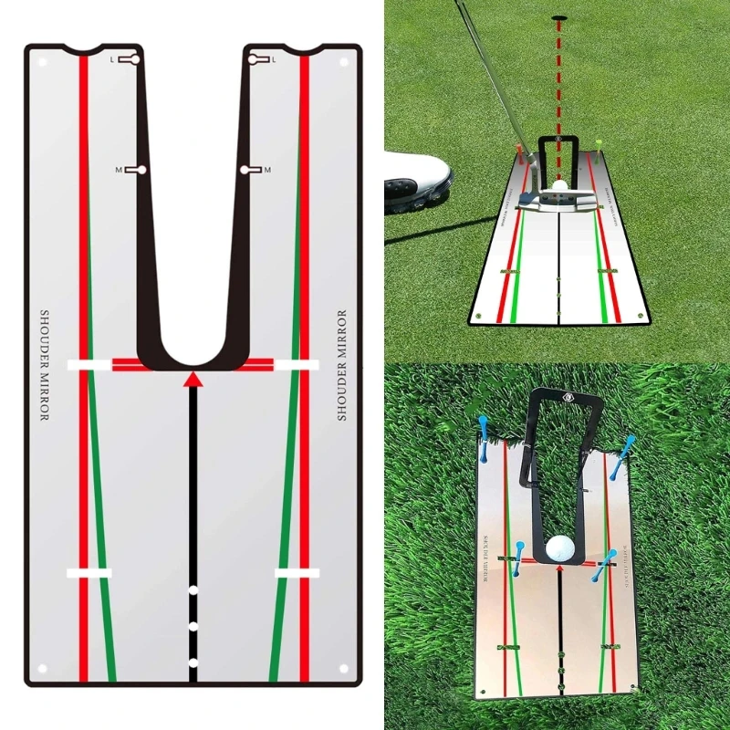 

Golf Practice Putting Trainer Putting Alignment Mirror Training Aids Trainer Eye Line Practice Putting Alignment Tools