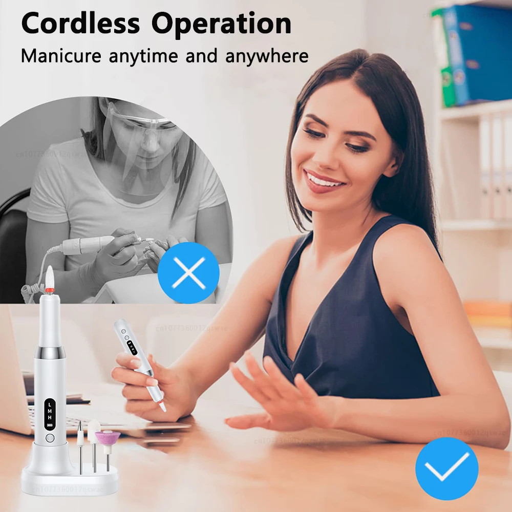 Электрический набор пилок для ногтей портативная электрическая дрель ручка