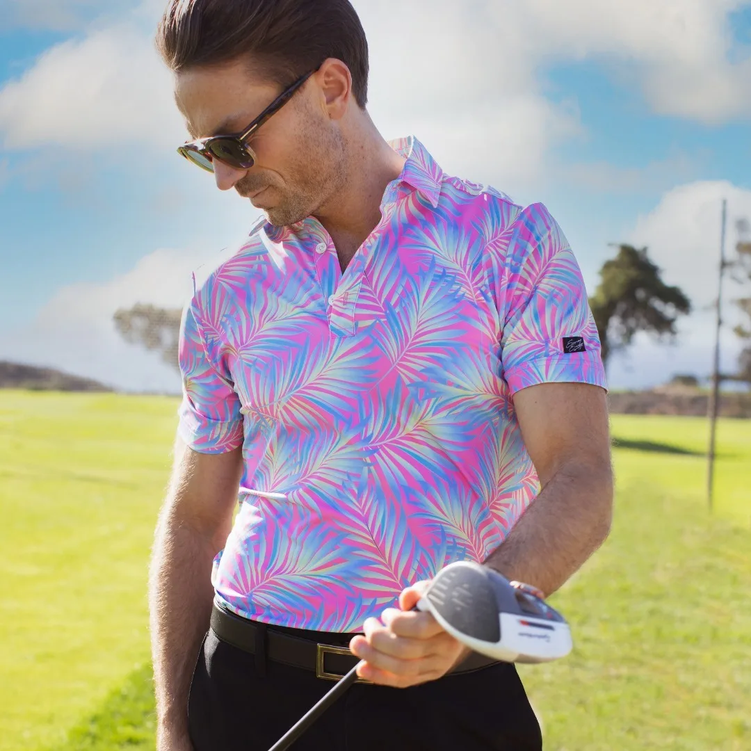 Sunday Swagger Latest men's golf jersey Summer short sleeved shirt T-shirt Outdoor sports polo shirt Quick drying top