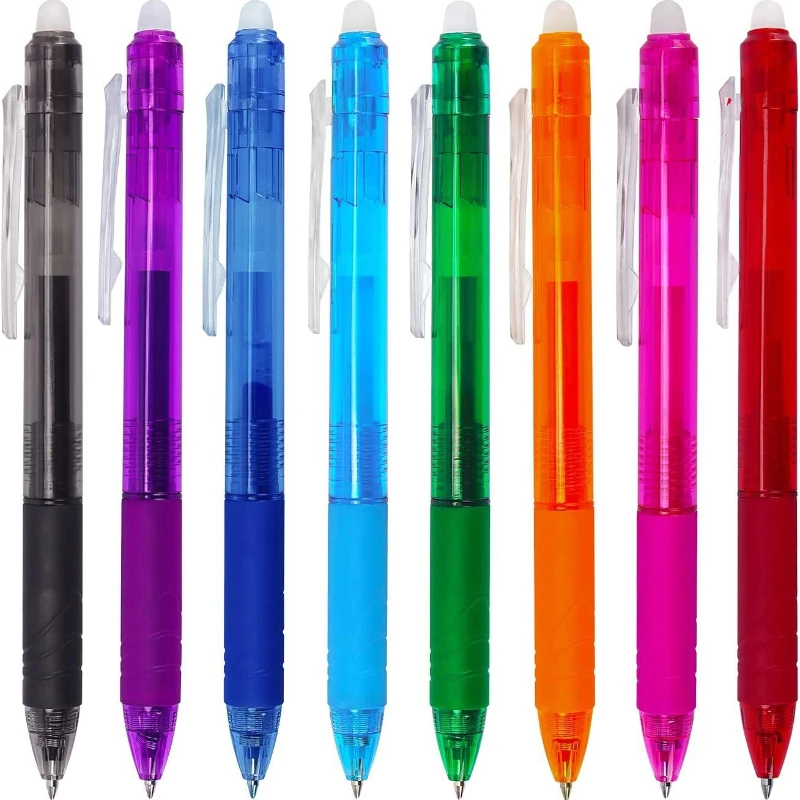 

Разноцветные стираемые гелевые ручки с ластиком 0,5 мм, выдвижной гелевый дизайн, канцелярские принадлежности для учеников, товары для письм...