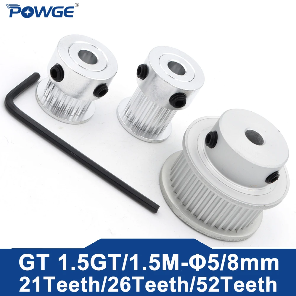 

POWGE Зубчатый шкив 52/26/21 зубьев 1.5GT