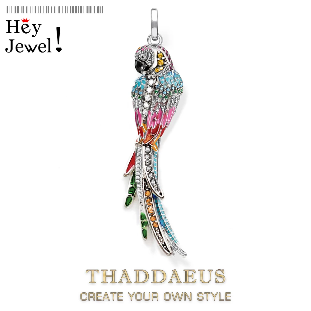 Кулоны красочный Попугай новые весенние ювелирные изделия из стерлингового