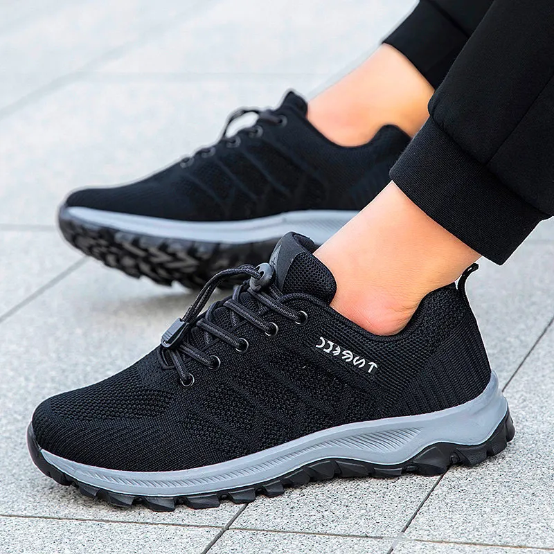 Autumn Women Sneakers Fashion Elastic Band Unisex Shoes Men Casual Sport Shoes Light Breathable Shoes Women Platform Sneakers
