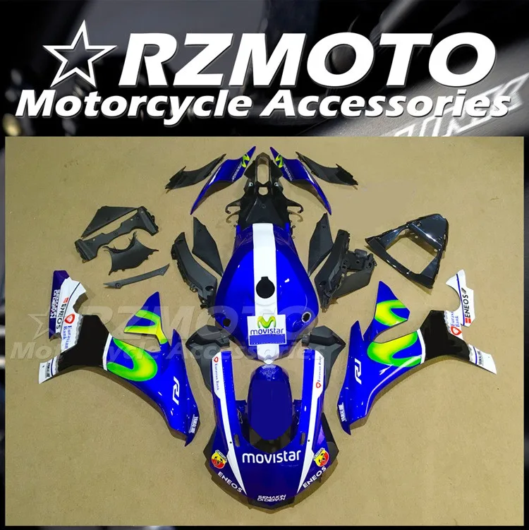 

Новый комплект обтекателей из АБС-пластика, подходит для YAMAHA YZF - R1 R1m 2015 2016 2017 2018 2019 15 16 17 18 19, комплект кузова + Синяя Крышка Резервуара