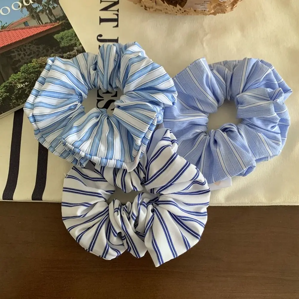 

Girl Hair Band Elastic Hair Rope Girl Head Rope French Stripe Hair Rope Hair Tie Women Scrunchies Korean Style Headwear