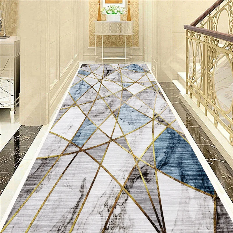 

Nordic Carpet Geometric Printing Corridor Stairs Aisle Hallway Carpet Hotel Entrance Floor Mat Porch Decoration Home Non-Slip