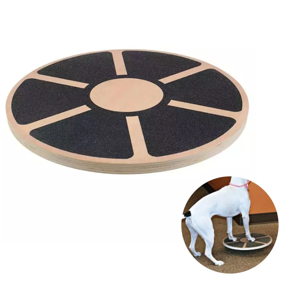 

Pet 360° Balance Rocking Board Solid Wood Frosted Non-Slip Surface Core Muscles Dogs Endurance Agility Training Tools
