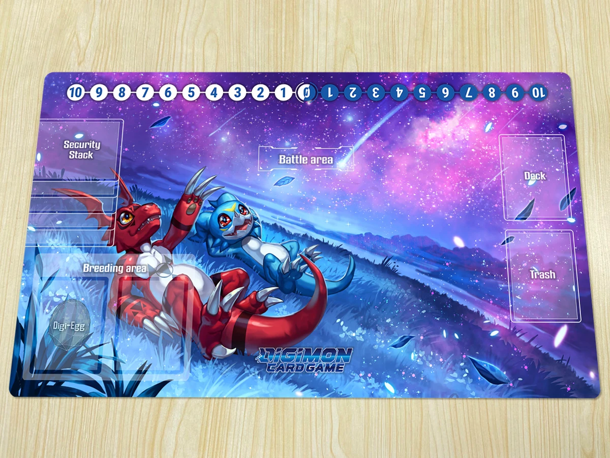 

Игровой коврик Digimon Guilmon Veemon DTCG, коврик для настольных игр, коврик для дуэли, игровой коврик для торговых карт, персонализированный игровой к...