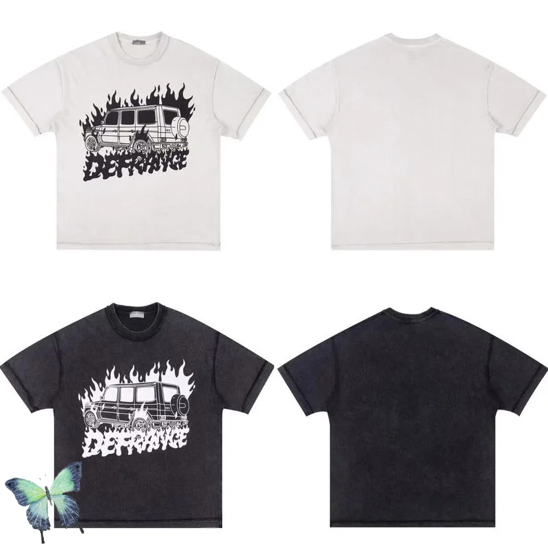 

Wash Do Old Oversize Men Vintage Fire SUV Logo Print Arnodefrance Arnode France T-shirt