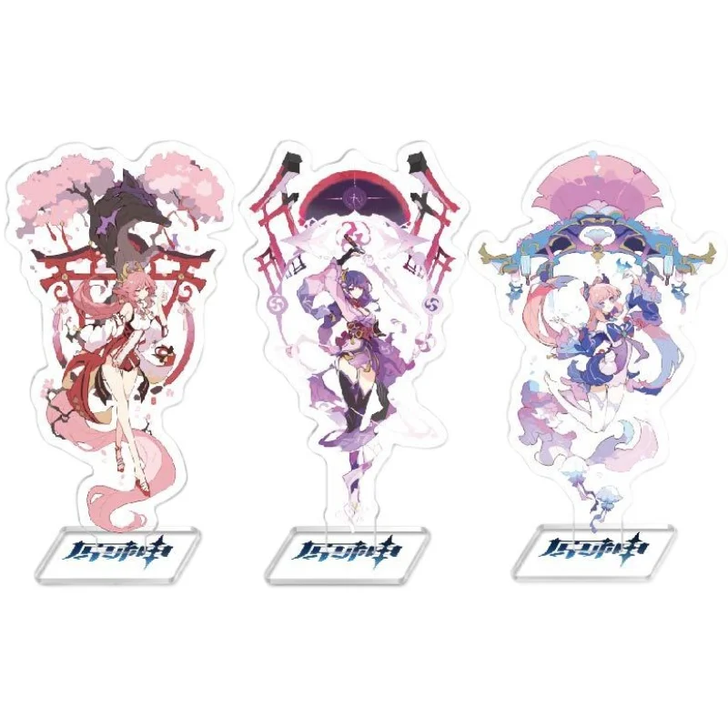 

Anime Genshin Impact Hu Tao Yae Miko Sangonomiya Kokomi Shenhe Sexy Cartoon Acrylic Stand Model Figure Desk Toys Cosplay Gift
