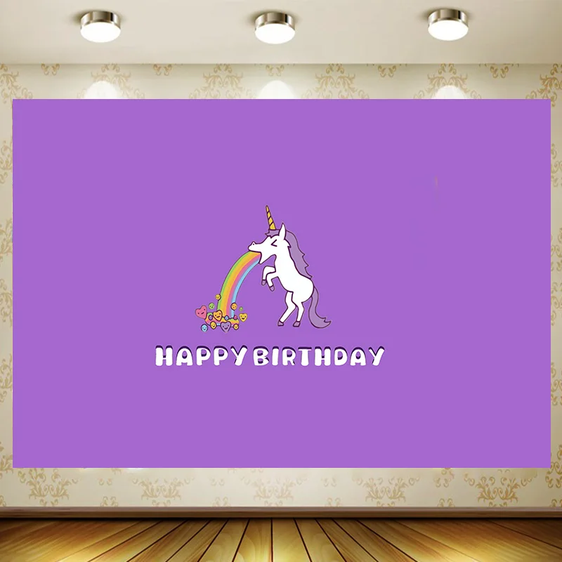 Фон для фотосъемки с изображением единорога баннера украшения детской комнаты