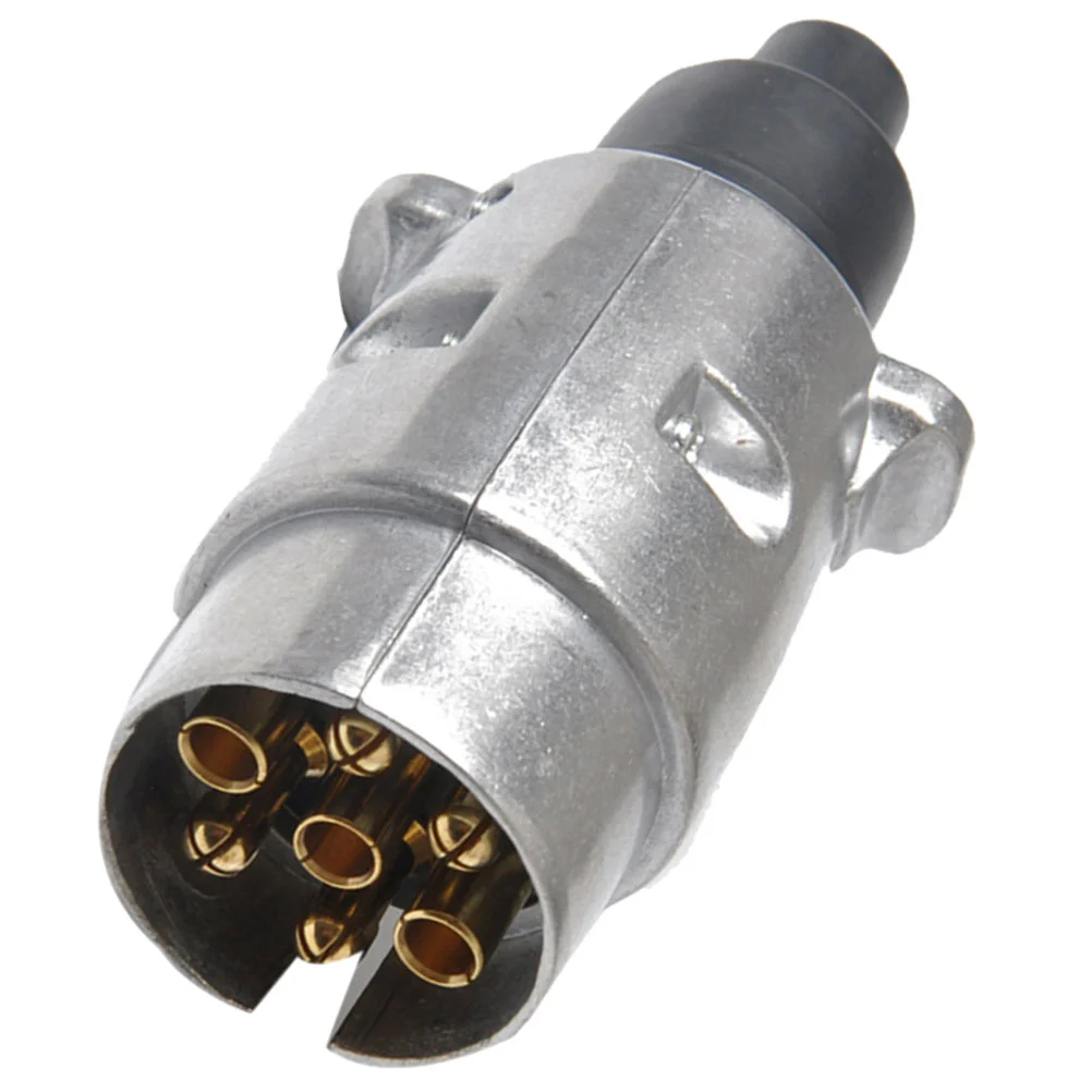 

7 Pin Aluminium Alloy Plug Trailer Truck Towing Electrics 12V Connector (EU Plug)