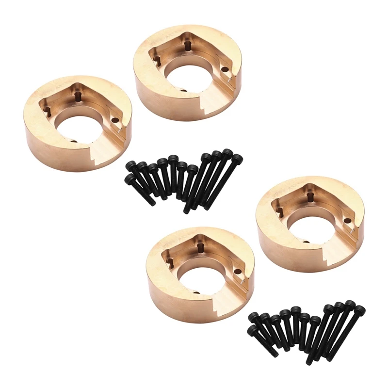 

4Pcs 110G Brass Counterweight Balance Weight for Absima CR3.4 SHERPA KHAMBA CR1.8 Yucatan RC Crawler Car Upgrade Parts