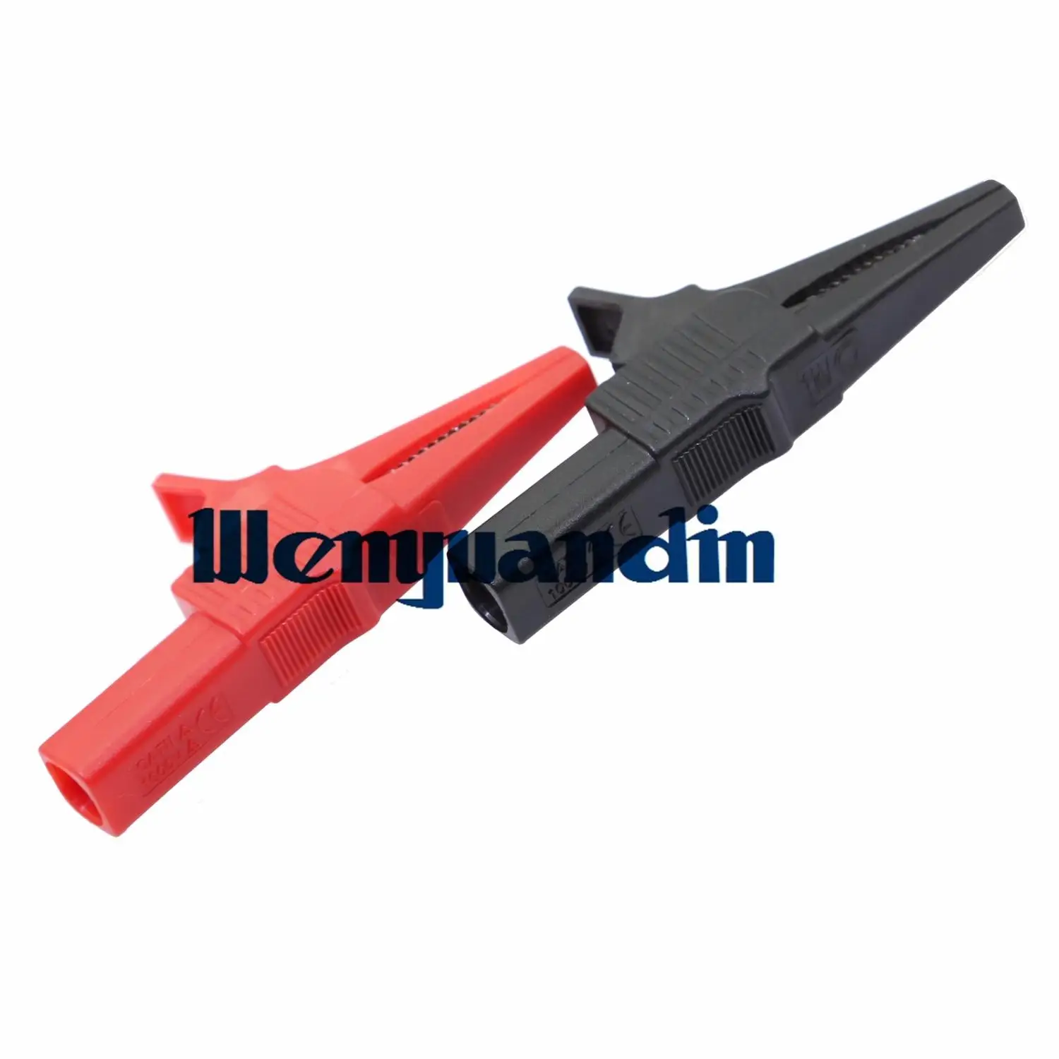 

2pcs Full Insulated Alligator Crocodile Clip Coated Test Jumper Probe Connection For 4mm Banana Plug CL4262