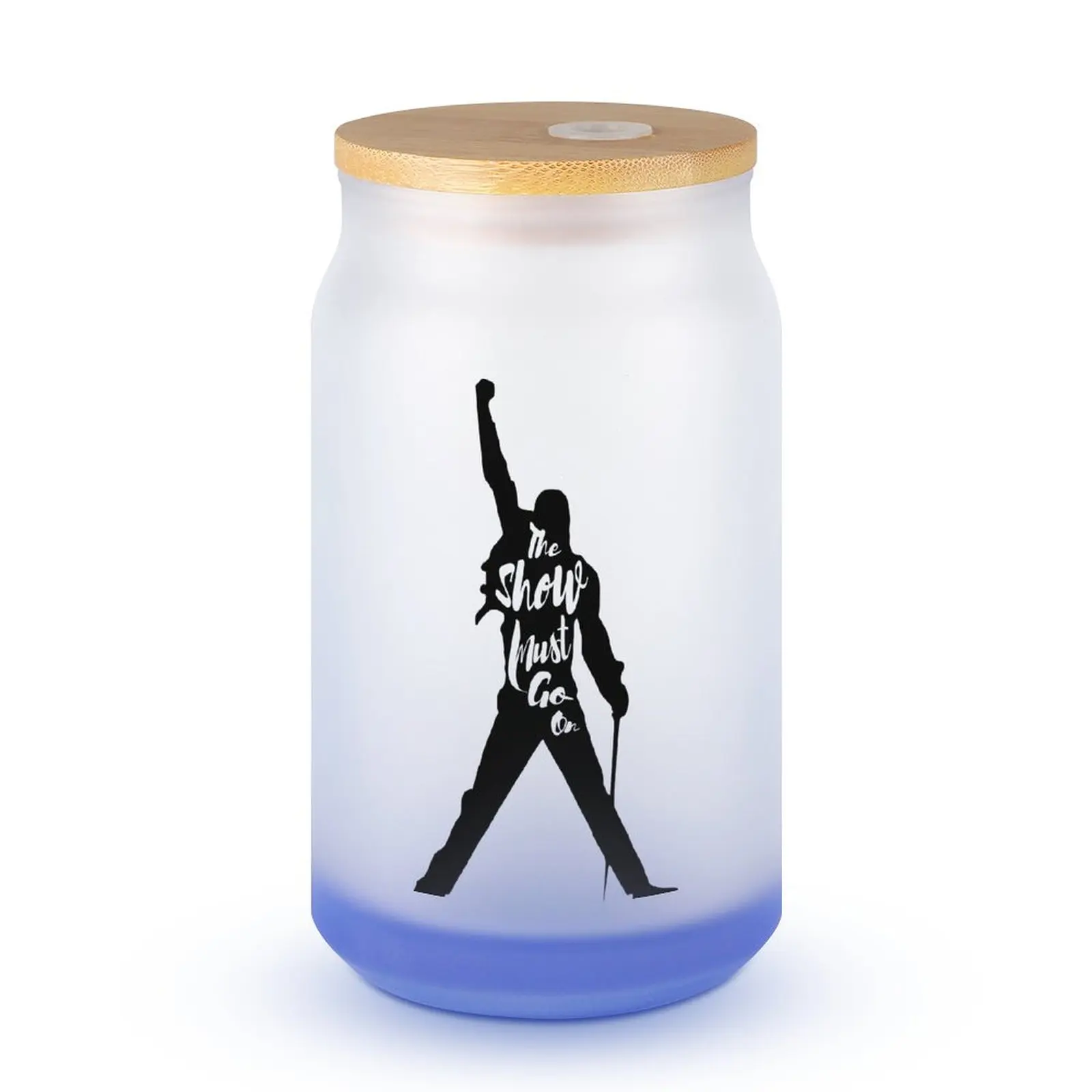 

Hot Sale Freddie Mercury The Show Must Go On Art Pr Canteen Frosted Glass Pipette Cup Coffee Cups Thermos Flask Glass Cool W