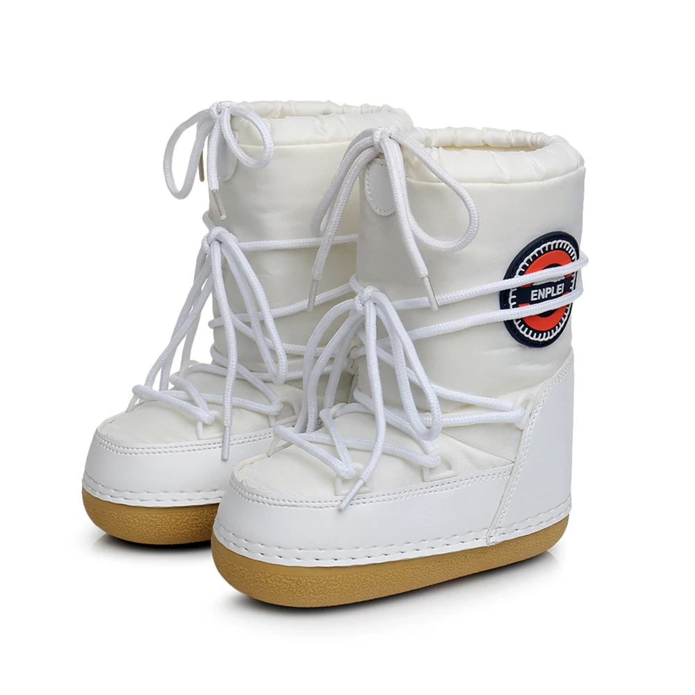 

Woman Waterproof Platform Space Boots Snow Boots For Women 2022 Winter Warm Plush Ankle Booties Non Slip Cotton Padded Shoes