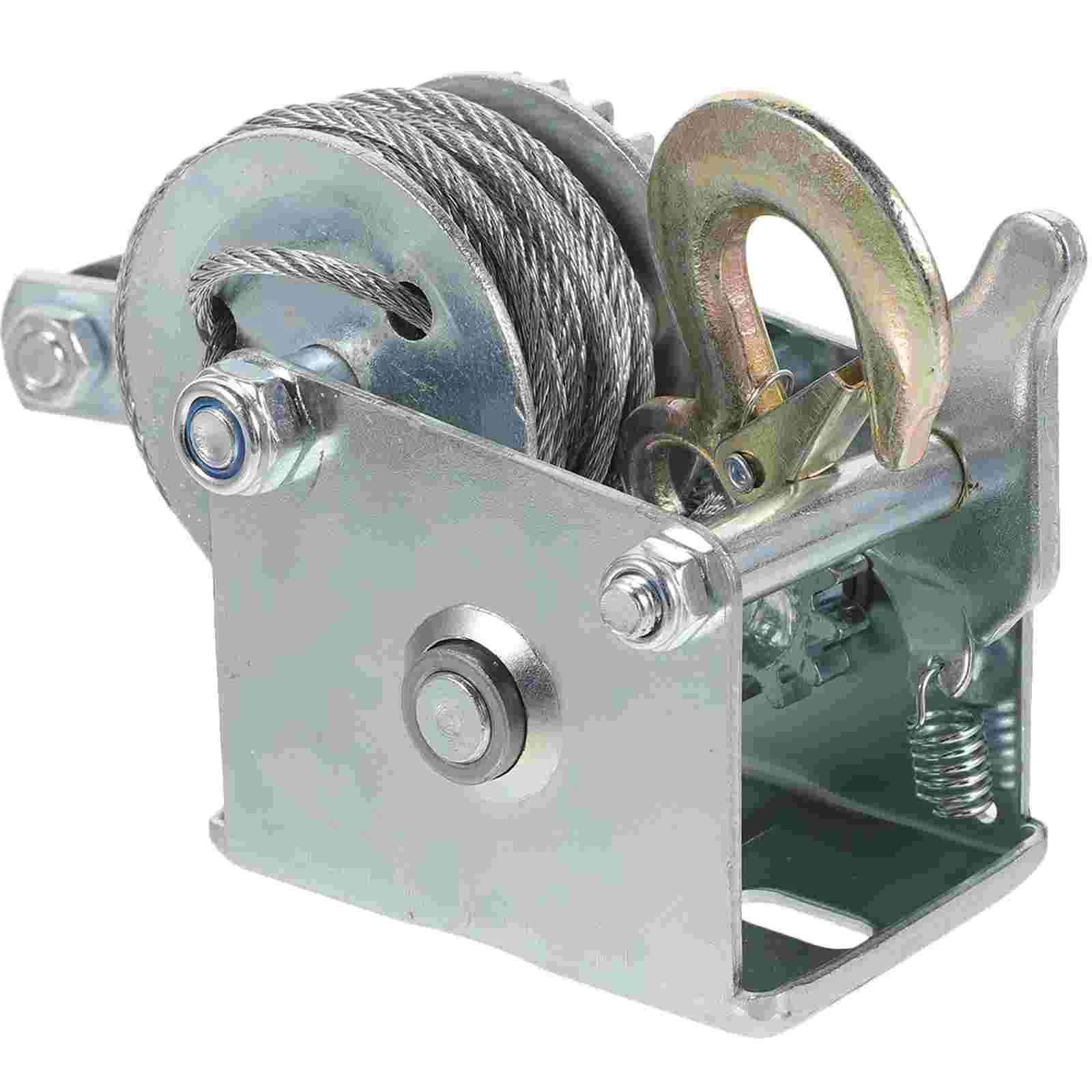 

Heavy Duty Winch Manual Towing Winch Mini Trailer Winch 500LBS (With 7m Steel Cable) Winches