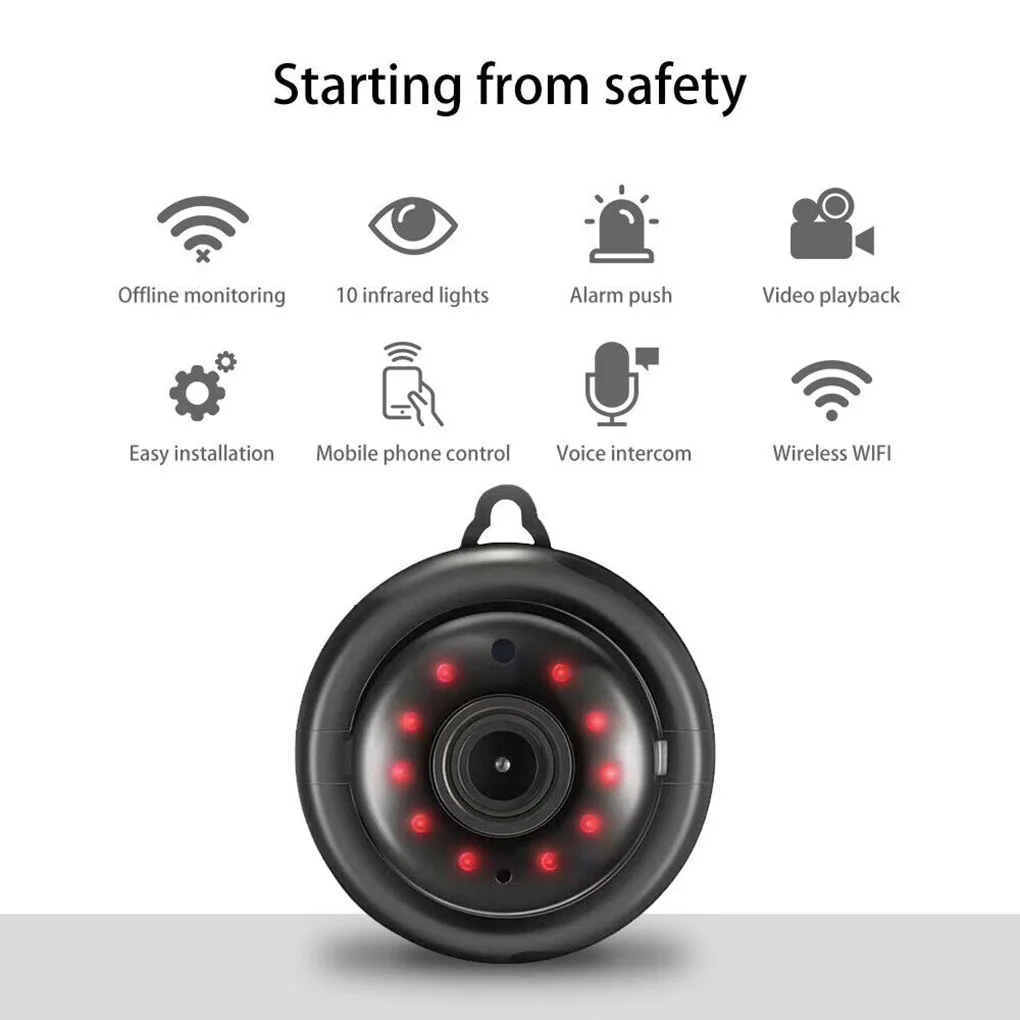 1080 HD IP-камера мини Wi-Fi камера с инфракрасным ночным видением 2-полосная аудиосвязь