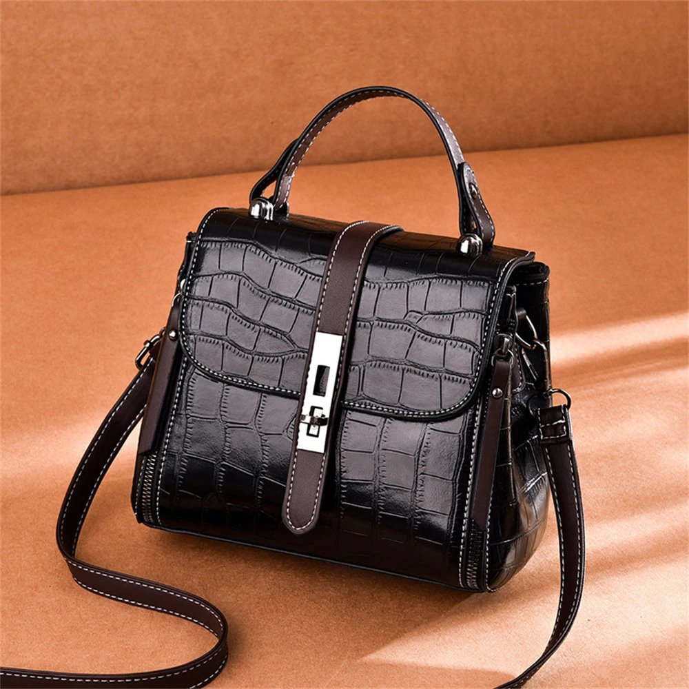

Ladies Hand Bags for Women 2022 New Luxury Handbags Crocodile Leather Female Shoulder Bags Designer Crossbody Bags Retro Totes