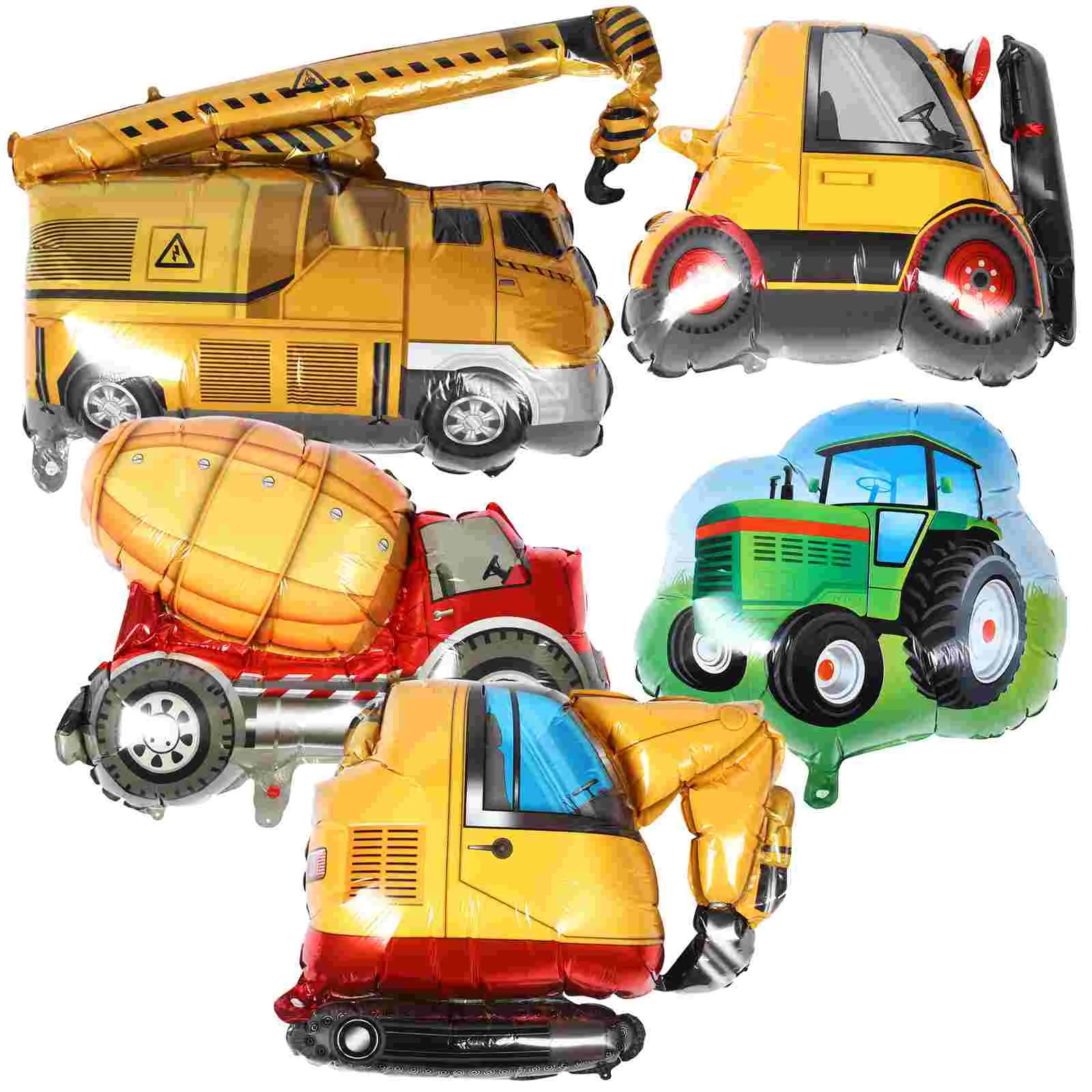 

5pcs Foil Balloons Tractor Birthday Party Supplies
