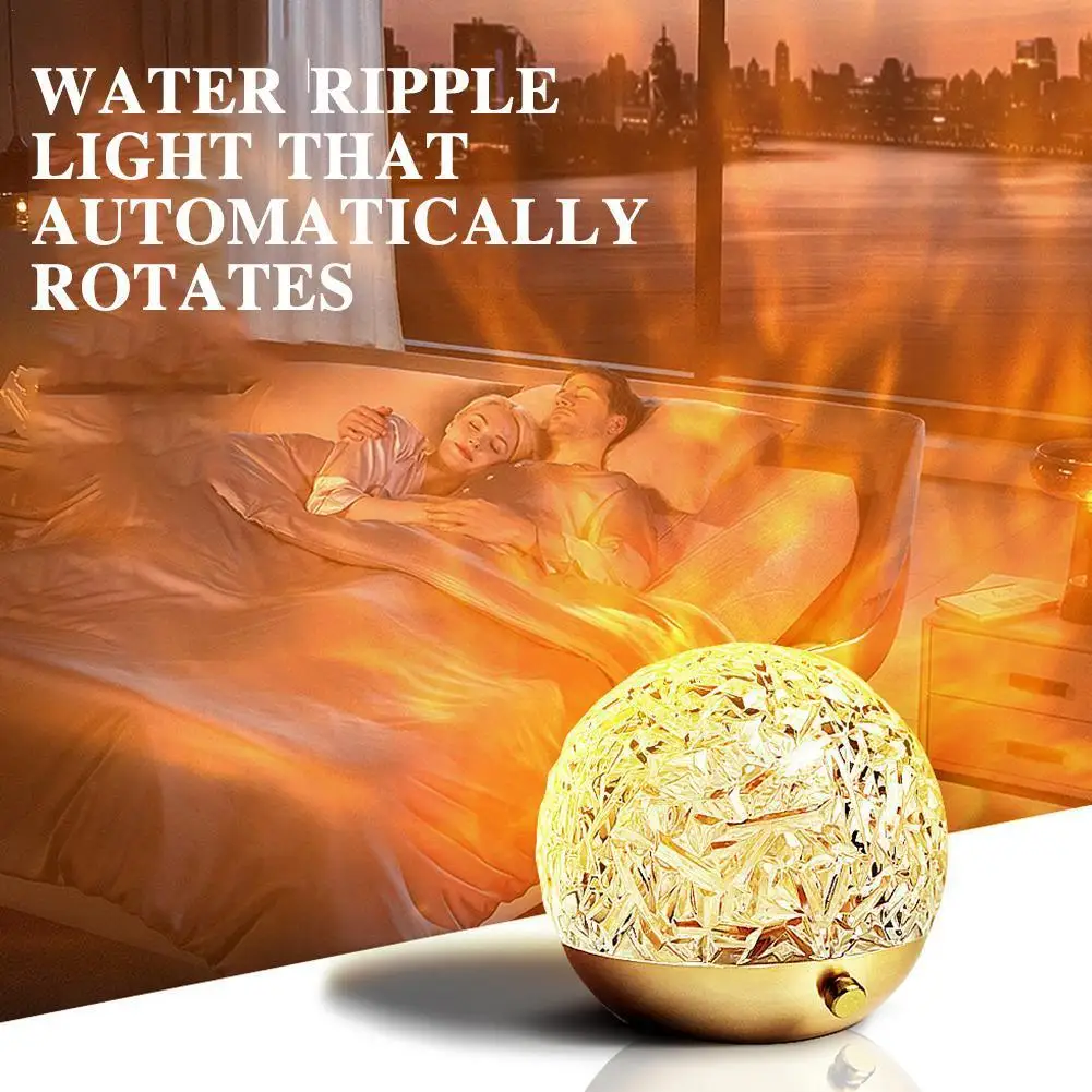 

16 Colors LED Crystal Table Lamp Rose Light Projector Romantic Diamond Atmosphere Light RGB LED Night Light for Bedro A0R2