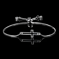 silver color jewelry cross chain bracelets for women fashion wedding banquet charm bracelets bangles valentines day gift