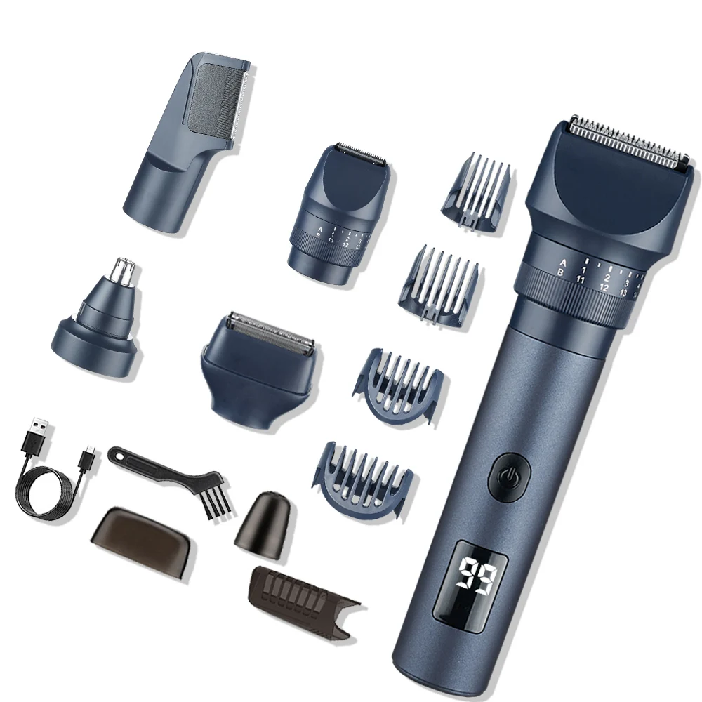 WAHFOX 5-в-1 мужская машинка для стрижки волос с комбинированными лезвиями