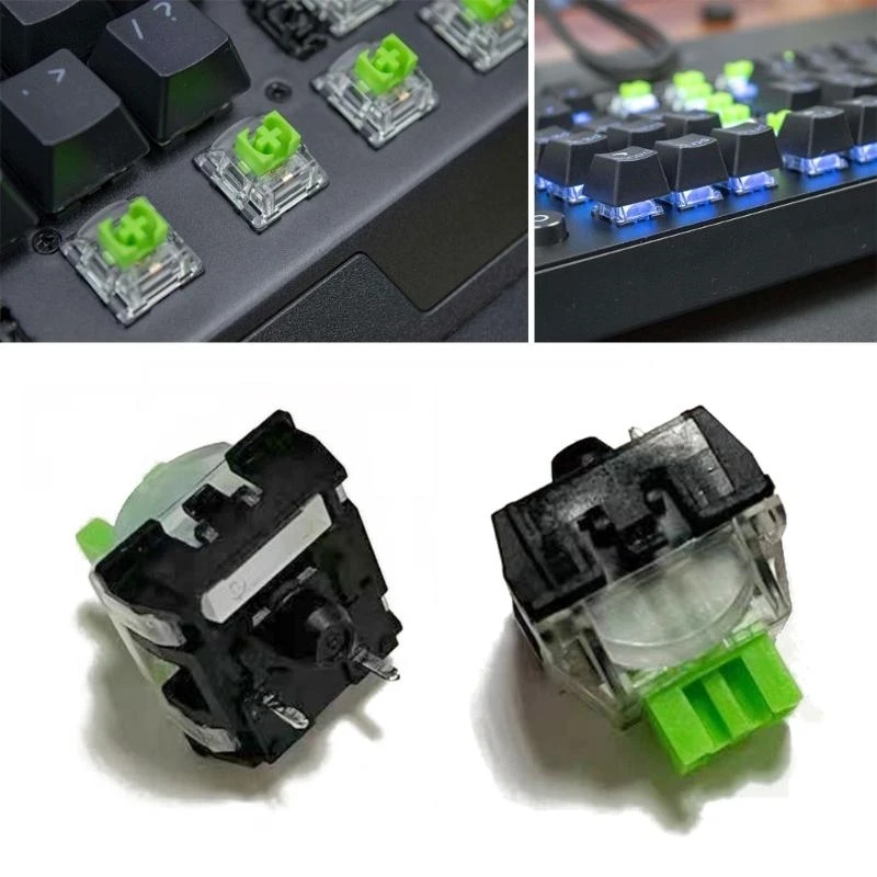 Фото Зеленые переключатели для механической игровой клавиатуры Blackwidow V3 Pro V3 Tenkeyless и другие с 3-контактным светодиодным переключателем, лучшая распродажа №3