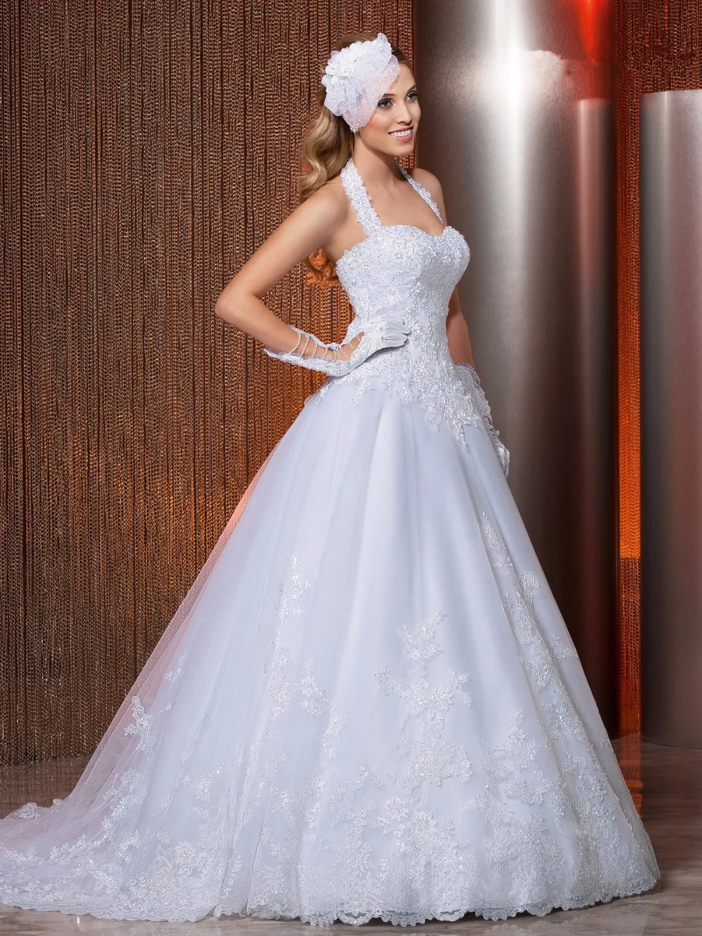 

Женское свадебное платье It's yiiya, белое кружевное платье на завязках сзади на лето 2023