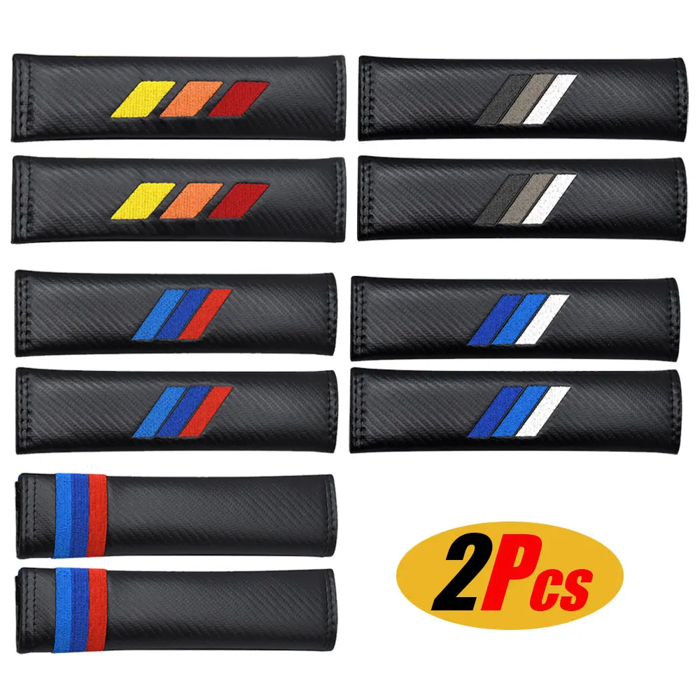 

2Pcs Car accessories seat belt PU Leather Safety Belt Shoulder Cover Breathable Protection Seat Belt Padding Pad Auto Interior