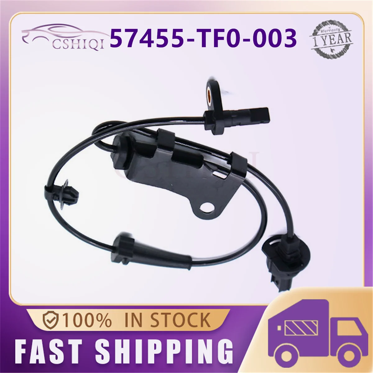 Фото Датчик ABS переднего левого колеса 57455-TF0-003 для Honda CR-Z, Jazz, City, Fit 1.2L, 57455TF0003, 57450-TF0-013, Автозапчасти №1