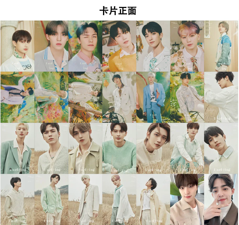 55pcs/set Kpop SEVENTEEN Darling Postcard Lomo Cards New Album Fashion Cute Group Idol Photo Prints Pictures Fans Gift - купить по