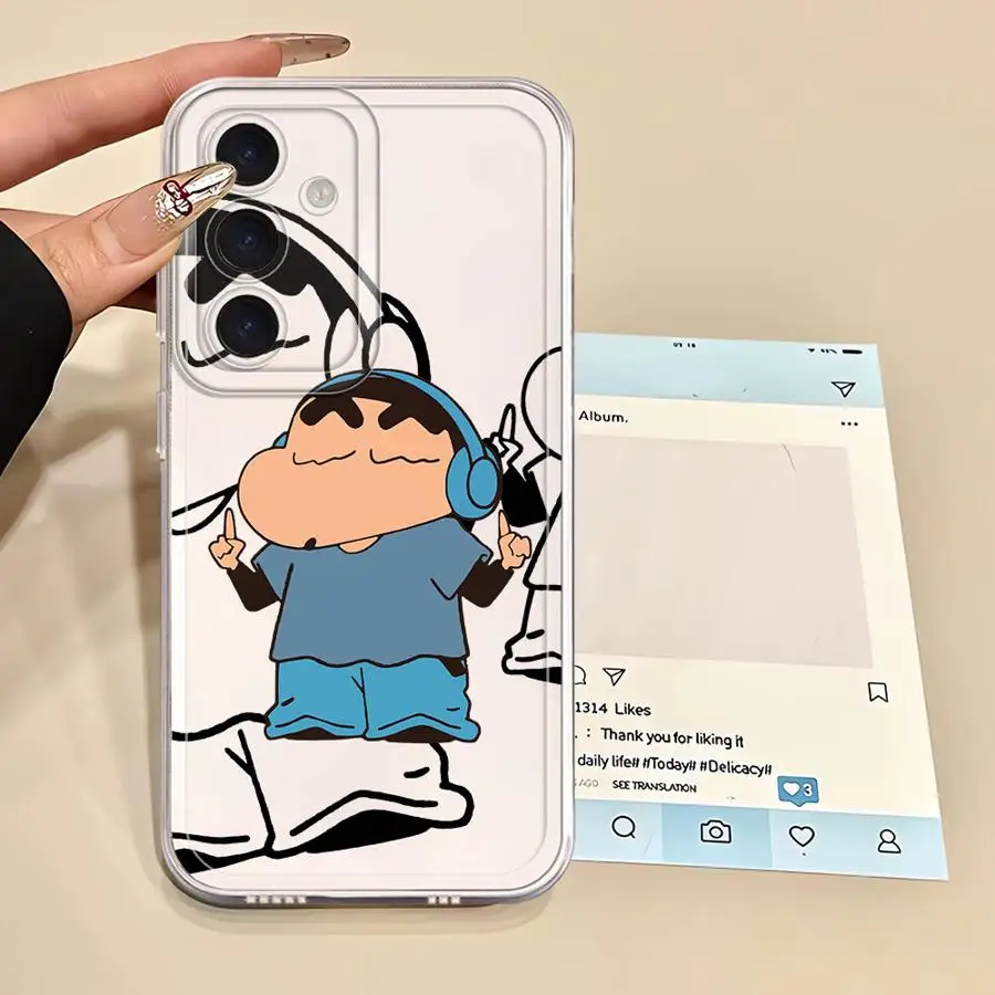 Крутой чехол для телефона с изображением Шин-чана для Samsung Galaxy A56 A50 A26 A24 A54 A15 A33 A52 A36 A13 A52 A31 A34 A35 A14 A16 A55 (art.: 3920d96bda4db) - 3920d96bda4db
