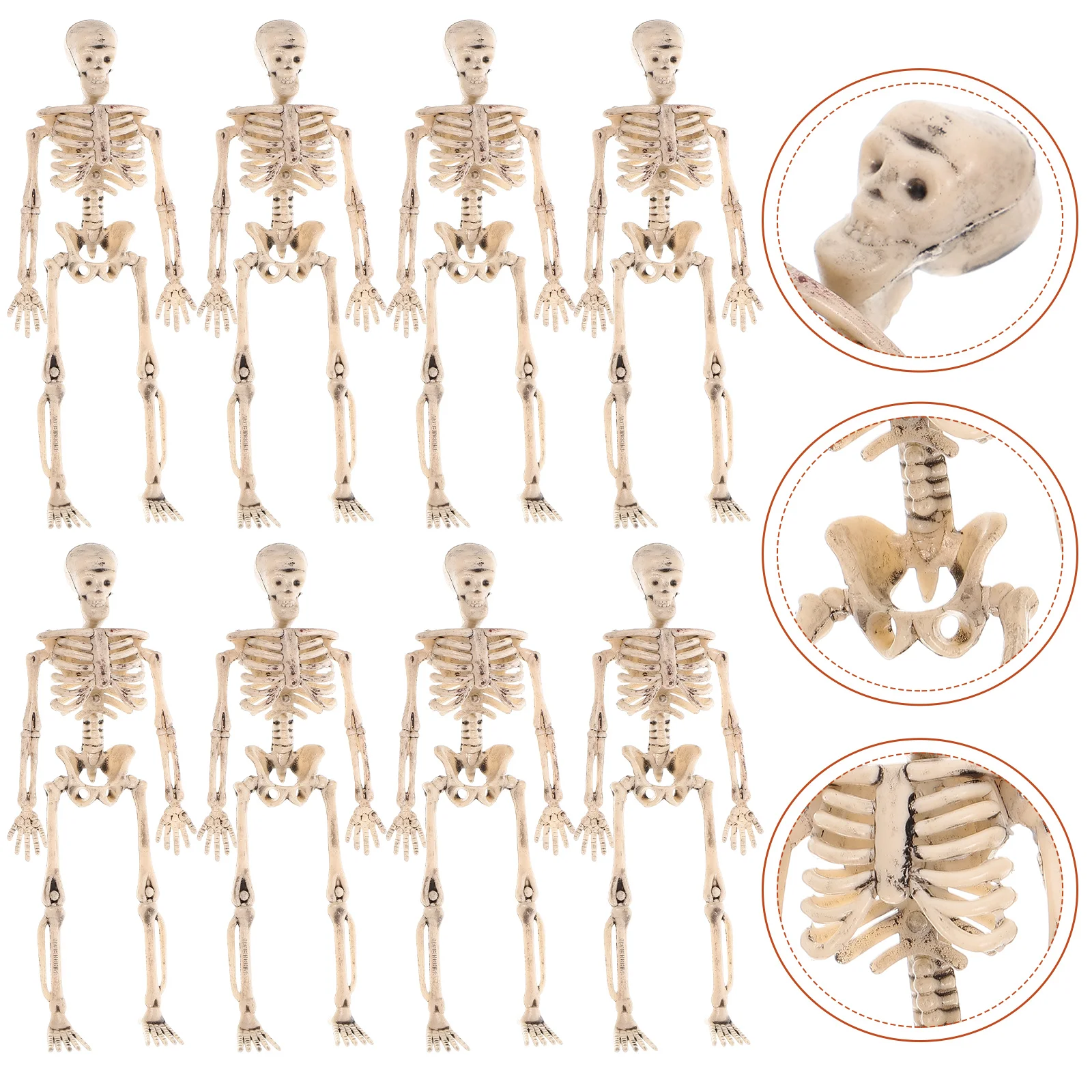 

8 Pcs Plastic Outdoor Playsets Real Person Halloween Decorations