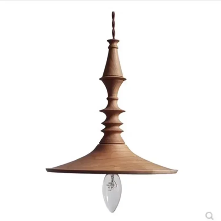 Люстра из дерева ручной работы Оригинальная лампа в спальню прикроватная