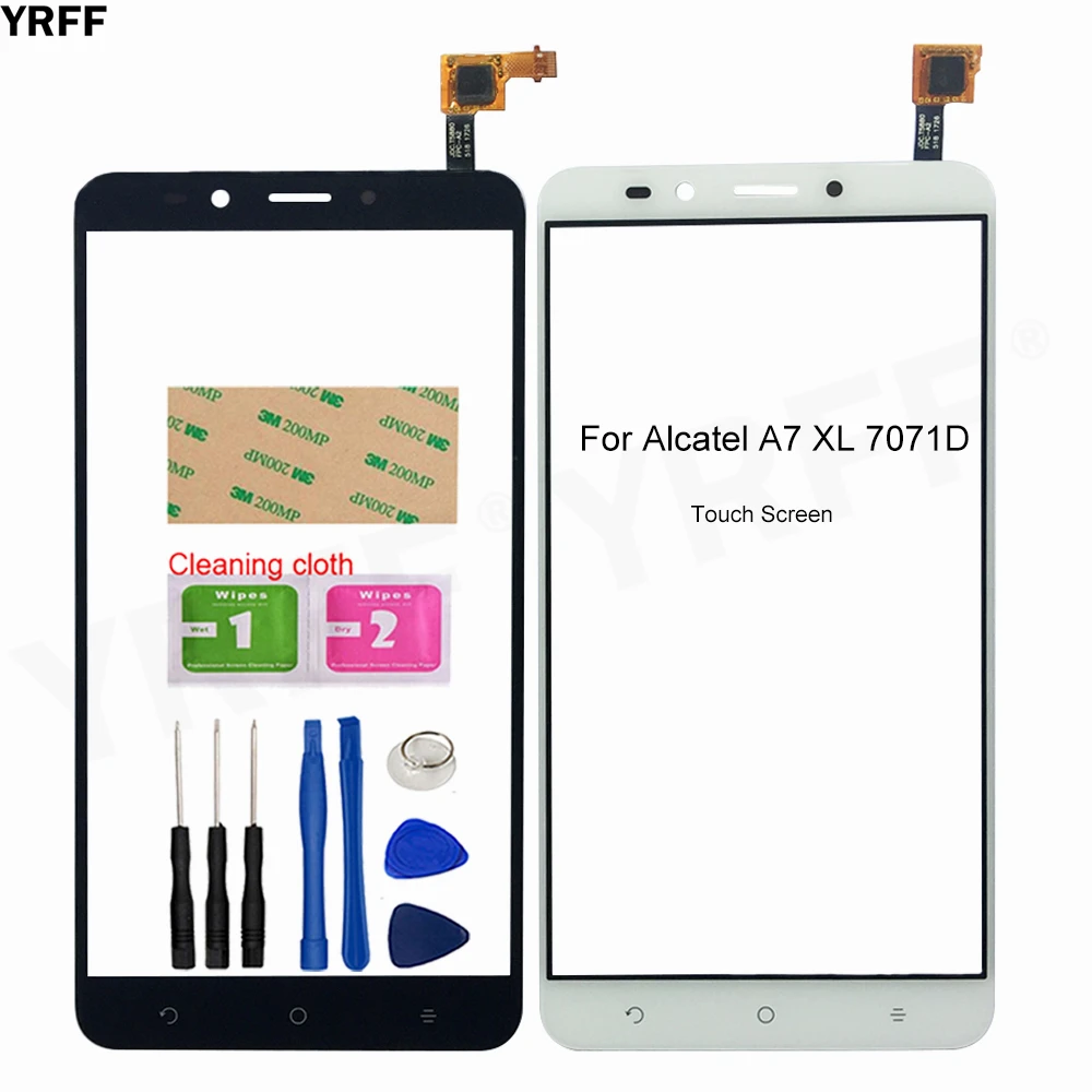 

Стекло для мобильного сенсорного экрана 5,5 дюйма для Alcatel A7 XL 7071D, панель дигитайзера сенсорного экрана в сборе, инструменты для датчика объе...