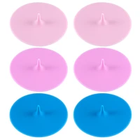 6pcs silicone candy color water drop shaped cup cover mug lid cup lid for home family
